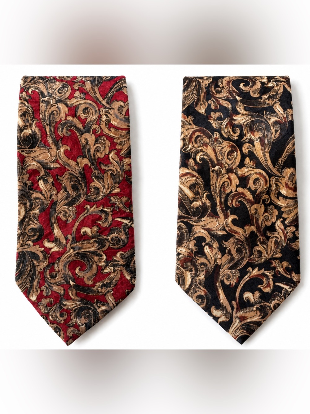 Vintage Milano Elegant Abstract Pattern Ties - 100% Silk